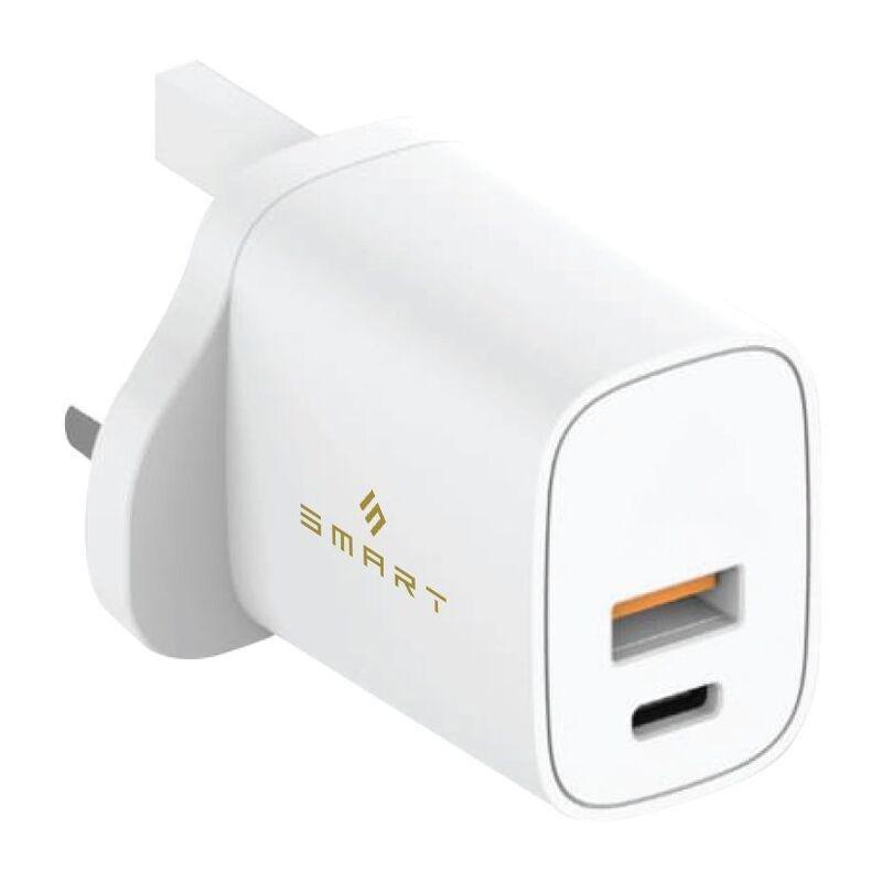 Smart iConnect Premium 30W PD and 18W Qualcomm 3.0 Wall Charger - White, , large image number 0