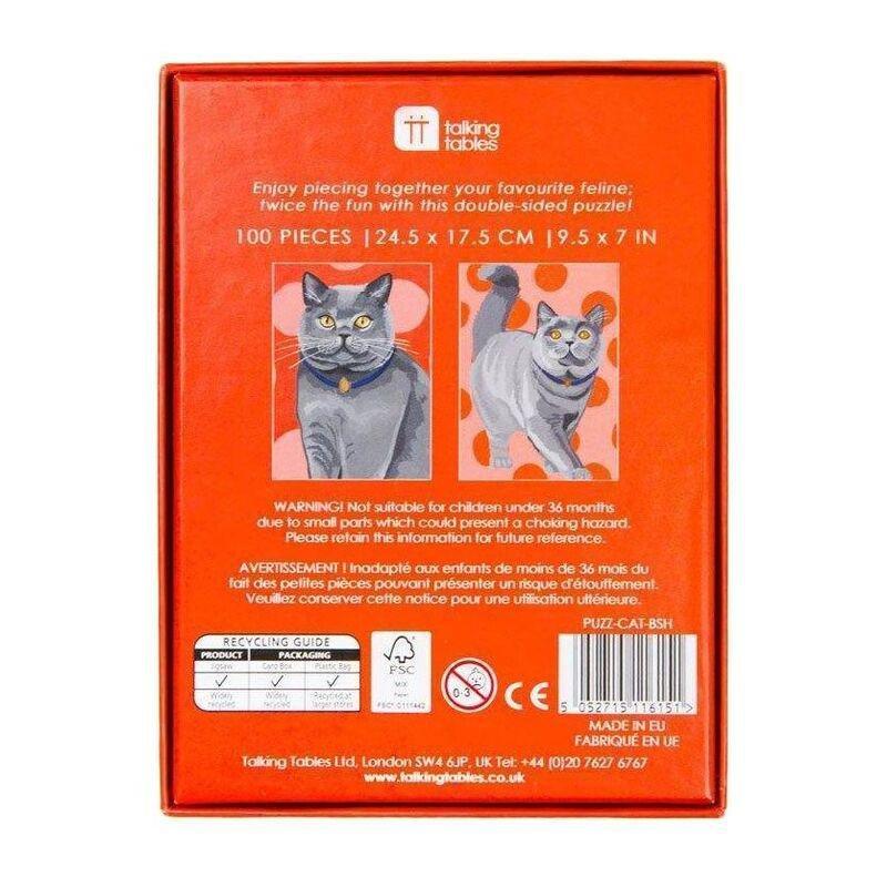 Talking Tables Feline British Short Hair Jigsaw Puzzle (100 Pieces), , large image number 2