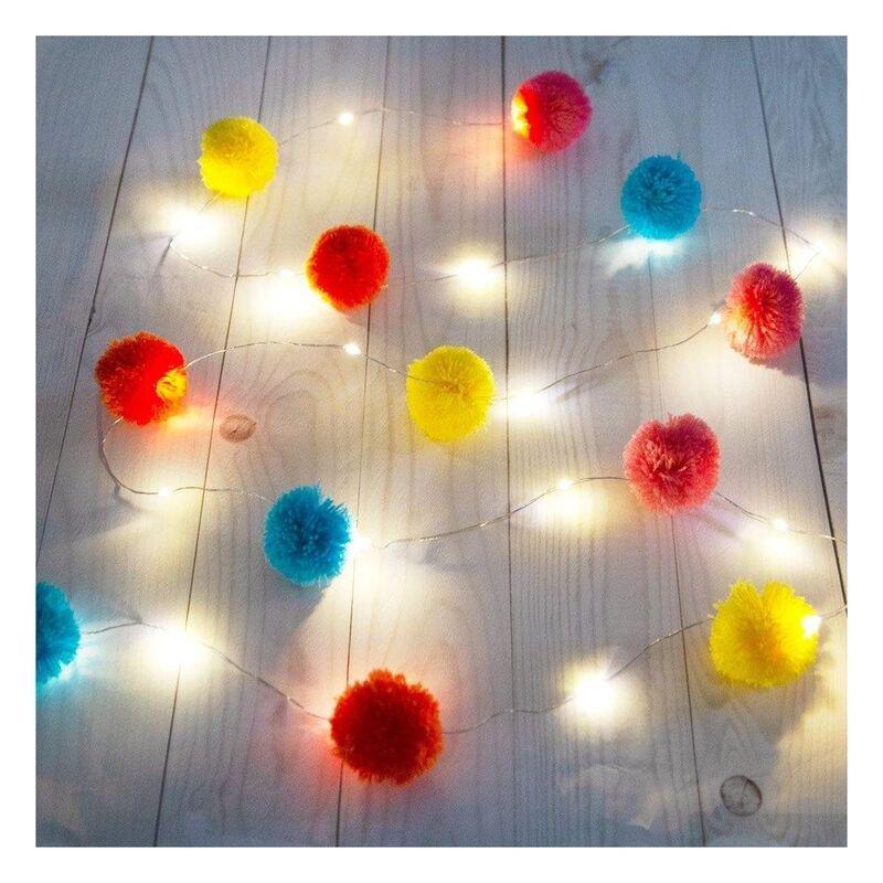 Talking Tables Boho Mix Pom Pom Lights 2M, , large image number 1