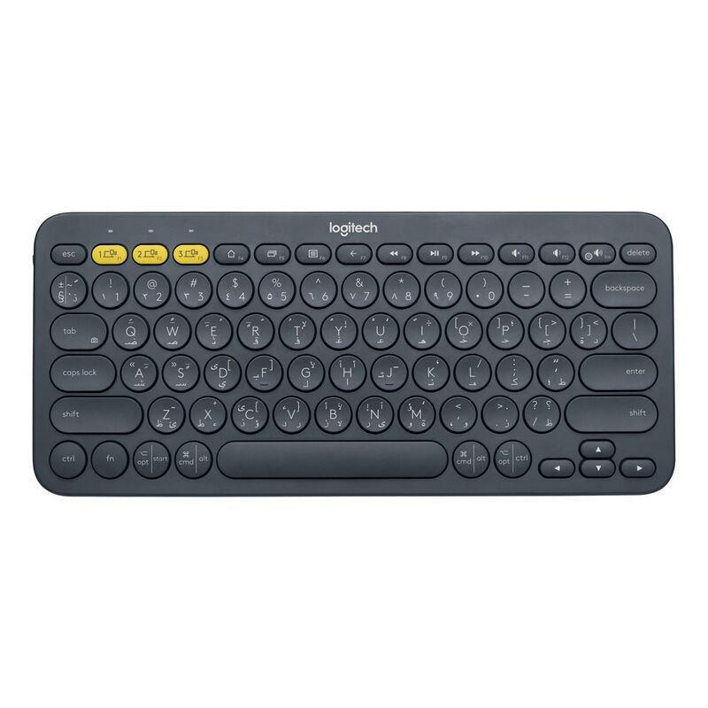 Logitech K380 Dark Grey Multi-Device Bluetooth Keyboard - (Arabic/English), , large image number 0