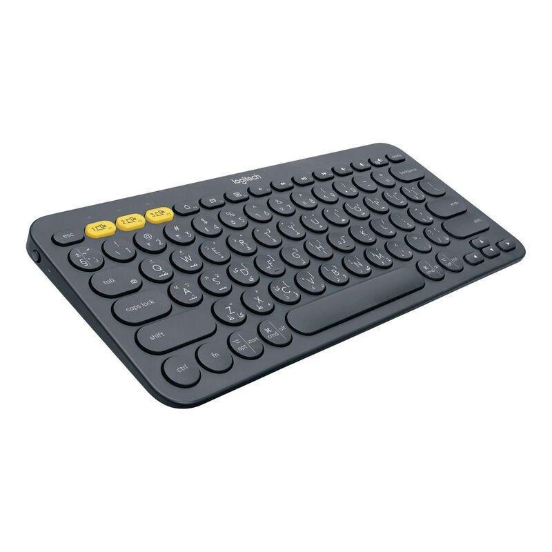 Logitech K380 Dark Grey Multi-Device Bluetooth Keyboard - (Arabic/English), , large image number 1