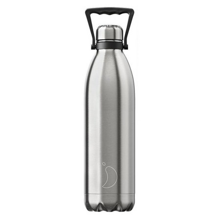 CHILLY'S BOTTLES - Chilly's Bottles Silver Stainless Steel Water Bottle 1.8L