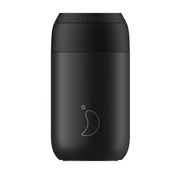 Chilly's Bottles Series 2 Stainless Steel Travel Coffee Cup 340ml - Abyss Black, , large image number 0
