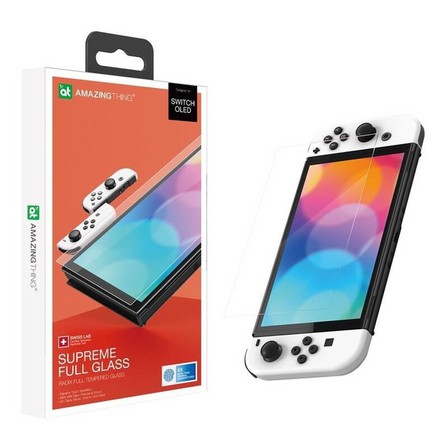 AMAZINGTHING - Amazing Thing Supreme Full Glass Screen Protector For Nintendo Switch OLED (2 Pack) - Clear