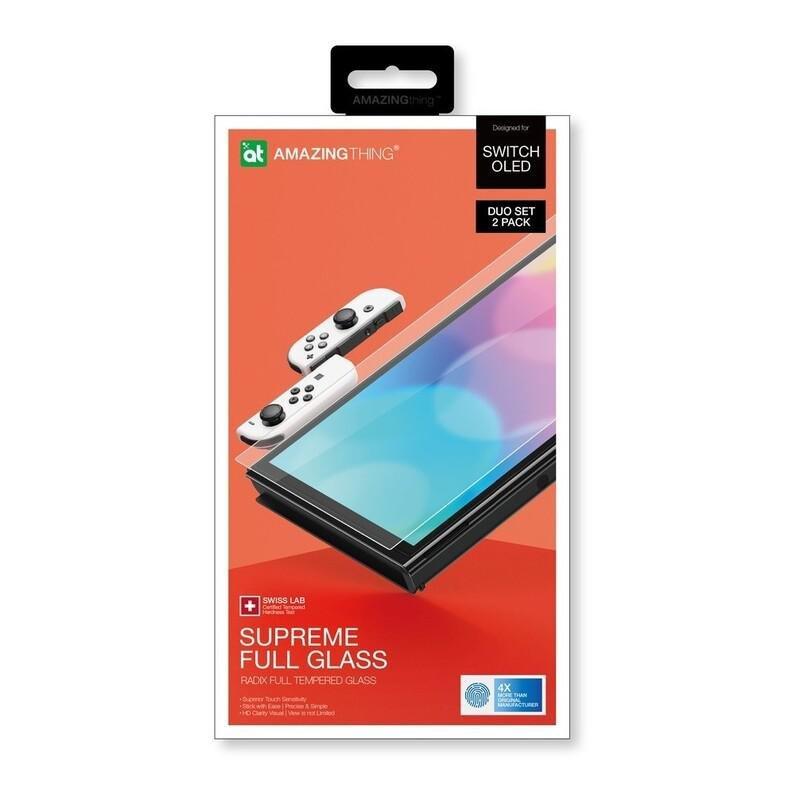 Amazing Thing Supreme Full Glass Screen Protector For Nintendo Switch OLED (2 Pack) - Clear, , large image number 4