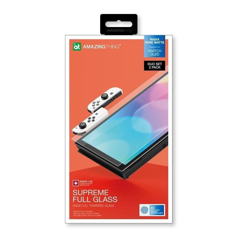 Amazing Thing Supreme Full Glass Screen Protector for Nintendo Switch OLED (2 Pack) - Matte, , large image number 0