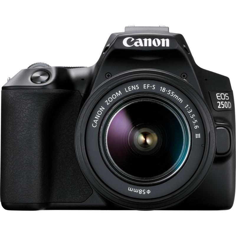 Canon EOS 250D DSLR Camera Black + EF-S 18-55mm F/3.5-5.6 III + EF 75-300mm F/4-5.6 III USM Zoom Lens (Bundle), , large image number 5
