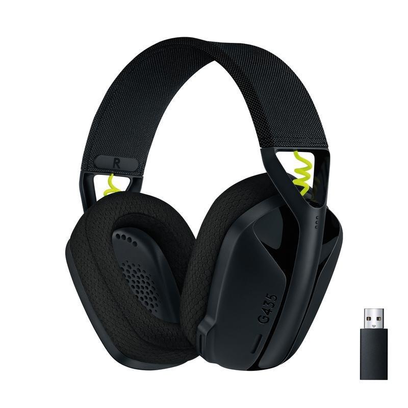 Logitech G 981-001050 G435 Lightspeed Wireless Gaming Headset - Black/Neon Yellow, , large image number 0