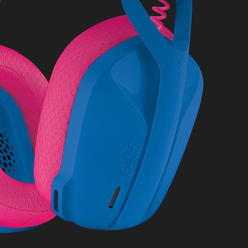 Logitech G 981-001062 G435 Lightspeed Wireless Gaming Headset - Blue and Raspberry, , large image number 1