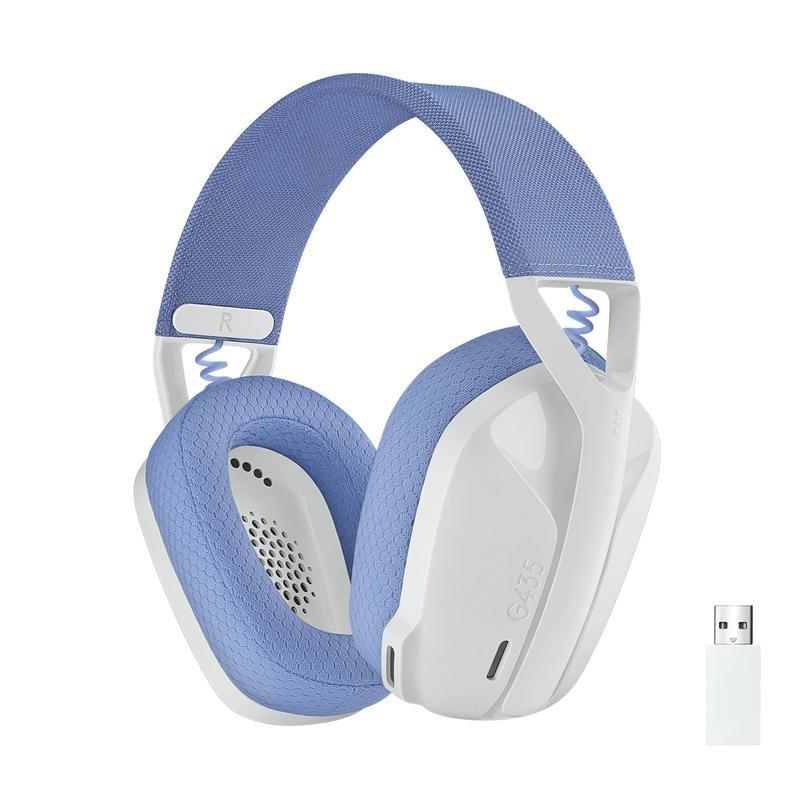 Logitech G 981-001074 G435 Lightspeed Wireless Gaming Headset - Off White/Lilac, , large image number 0