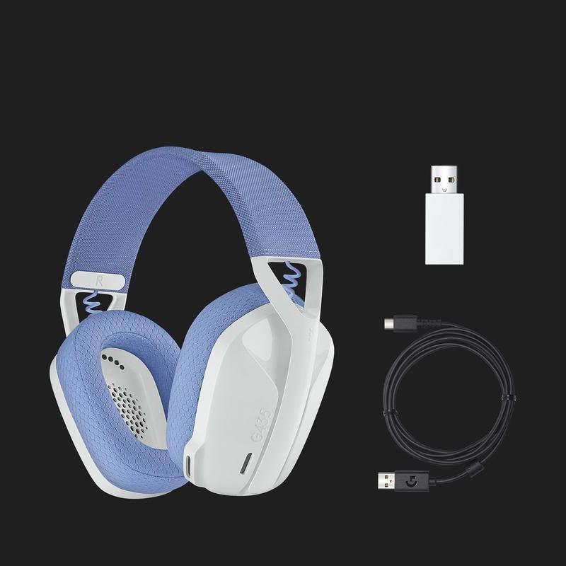 Logitech G 981-001074 G435 Lightspeed Wireless Gaming Headset - Off White/Lilac, , large image number 3