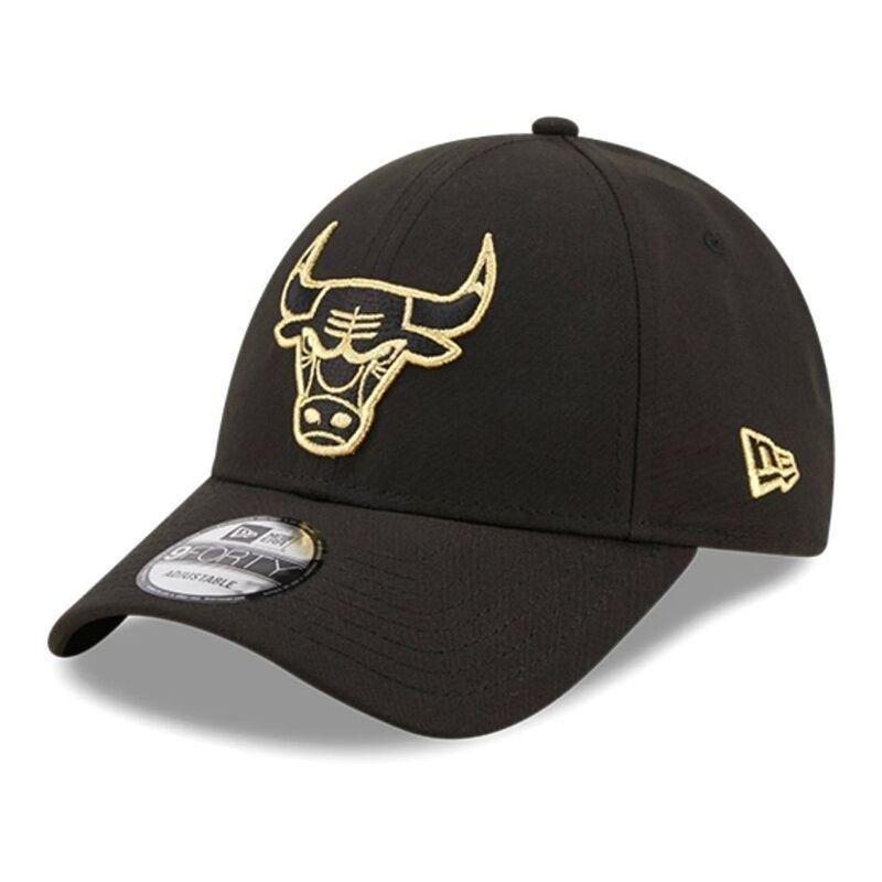 New Era Black and Gold Chicago Bulls Snapback Cap Black, , large image number 0