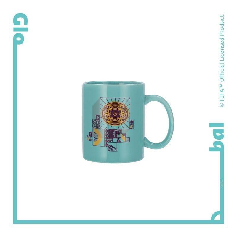 FIFA OLP Ceramic Coffee Mug with Emblem and Stadium Design 350ml - Turquoise, , large image number 3