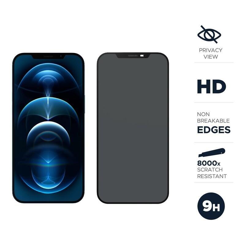 Levelo Privacy Twice Tempered Glass Screen Protector for iPhone 12 Pro Max, , large image number 1