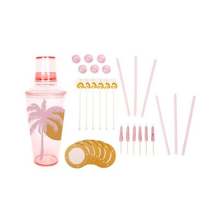 SUNNYLIFE - Sunnylife Cocktail Essentials Kit Desert Palms Powder Pink