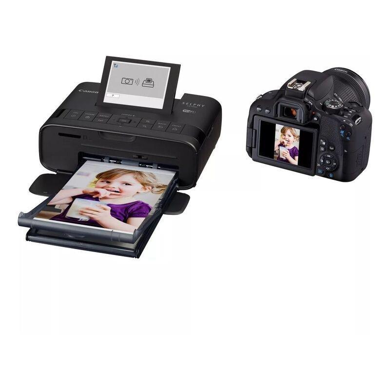  Canon SELPHY CP1300 Wireless Compact Photo Printer + RP-108  High-Capacity Color Ink/Paper Set Bundle, Black : Office Products