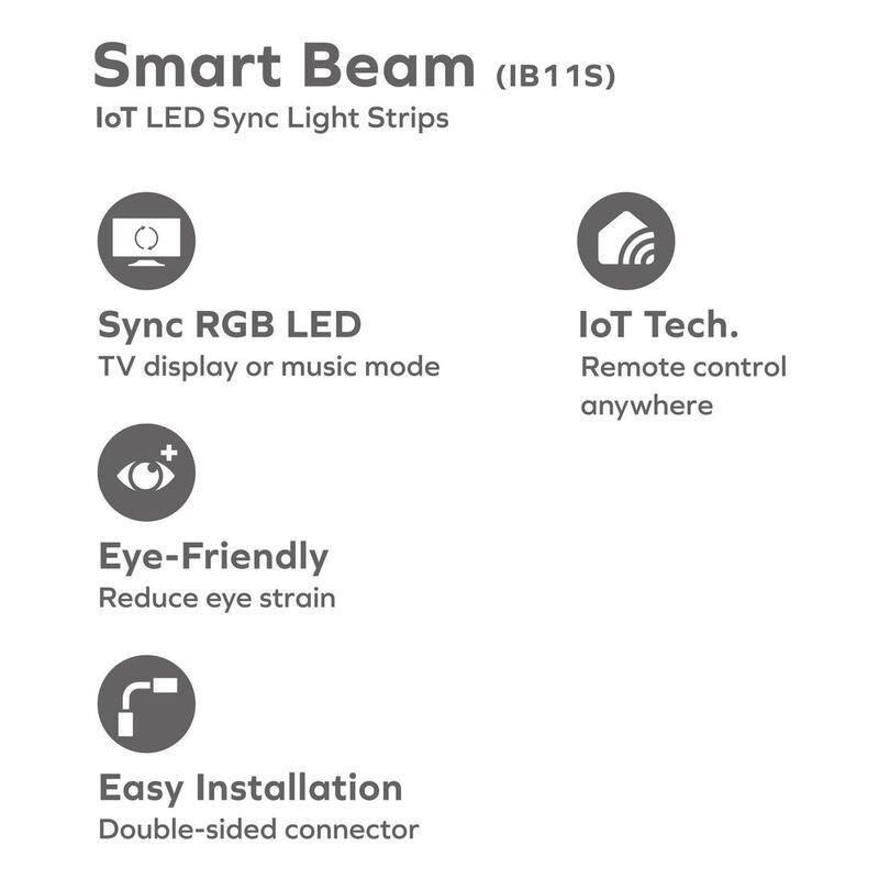 Momax Smart Beam IoT LED Sync Light Strips - Black, , large image number 2