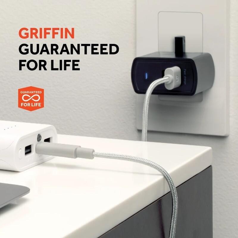 Griffin Dual USB-C and USB-A Mains Wall Charger Black, , large image number 4
