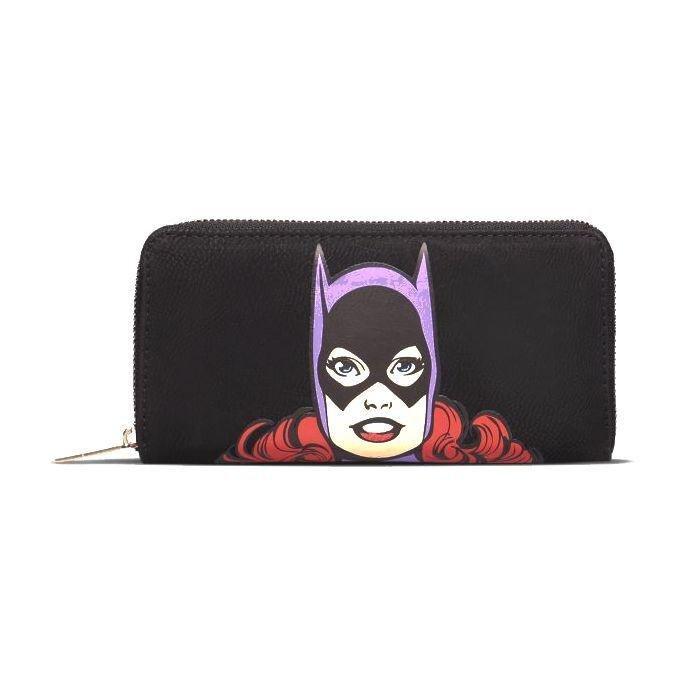 Difuzed Warner Bat Girl Portrait Zip Around Wallet Black, , large image number 0