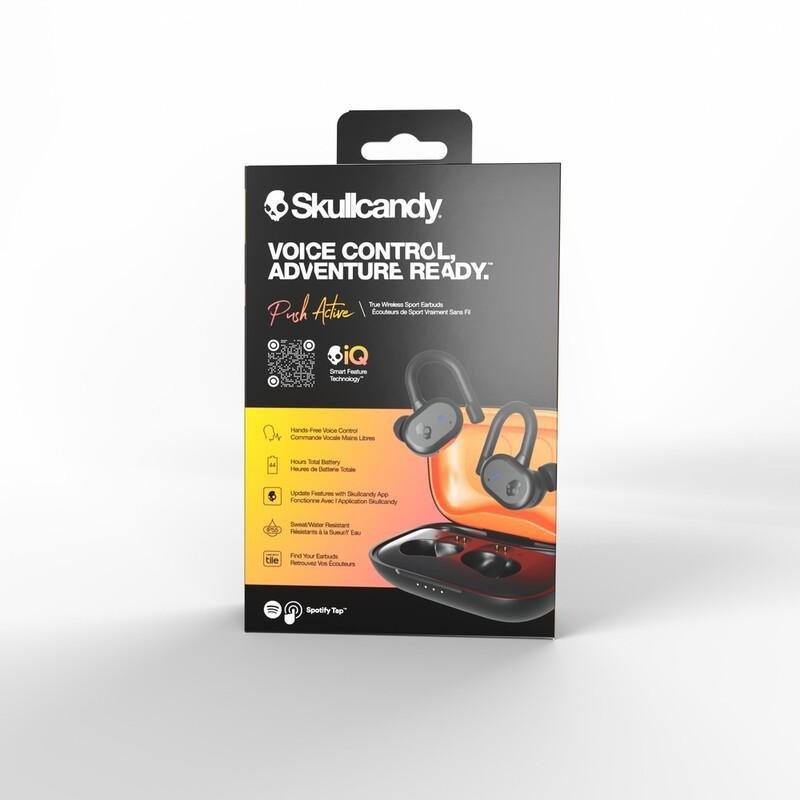 SKULLCANDY - SkullCandy Push Active True Wireless in-Ear Headphones Black/Orange