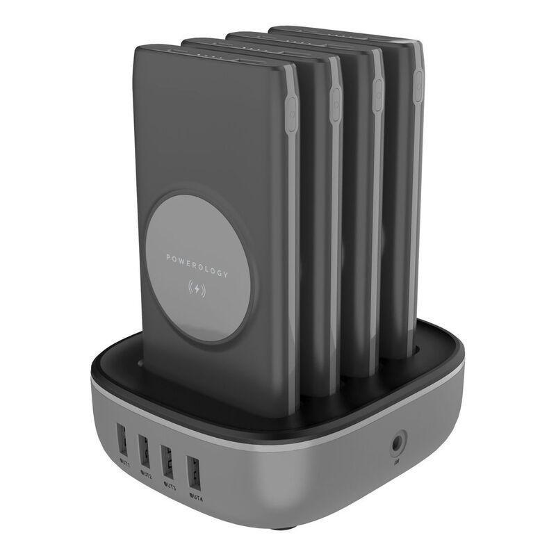 Powerology 4-in-1 Power Station 10000mAh 20W with Built-In Cable Black, , large image number 0