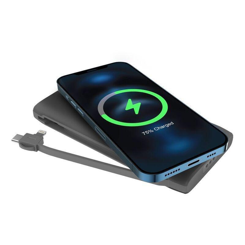 Powerology 4-in-1 Power Station 10000mAh 20W with Built-In Cable Black, , large image number 3