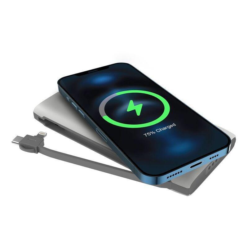 Powerology 4-in-1 Power Station 10000mAh 20W with Built-In Cable White, , large image number 2