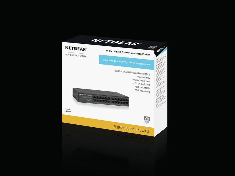 Netgear 24-Port Gigabit SOHO Ethernet Unmanaged Switch - GS324V1, , large image number 3