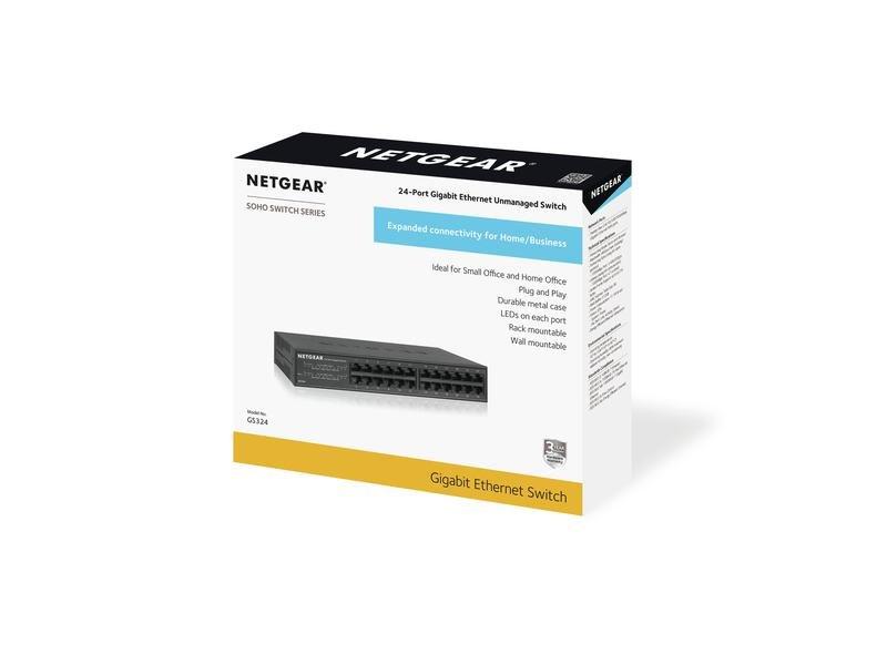 Netgear 24-Port Gigabit SOHO Ethernet Unmanaged Switch - GS324V1, , large image number 5