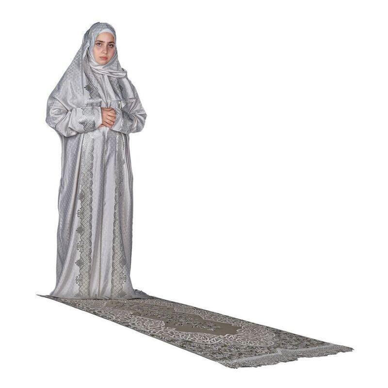Sundus Sama Prayer Set Silver (120 X 70 cm), , large image number 0