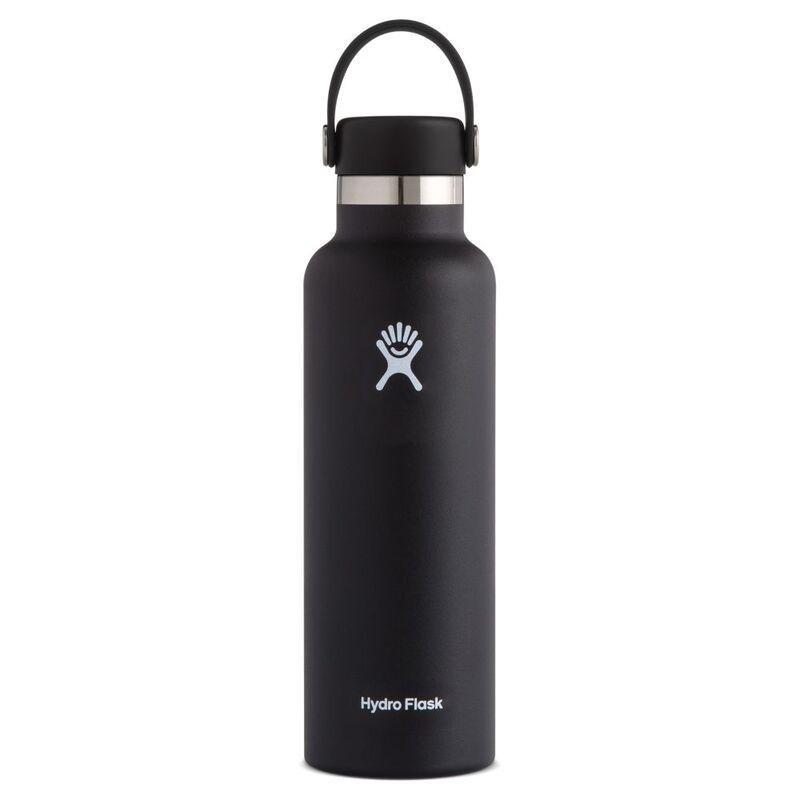 Hydro Flask Water Bottle Standard Mouth Flex Cap Black 710ml, , large image number 0