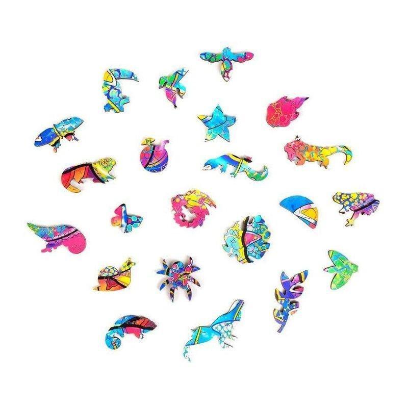 Alien Wood Rainbow Dragon 2D Wooden Puzzle, , large image number 1