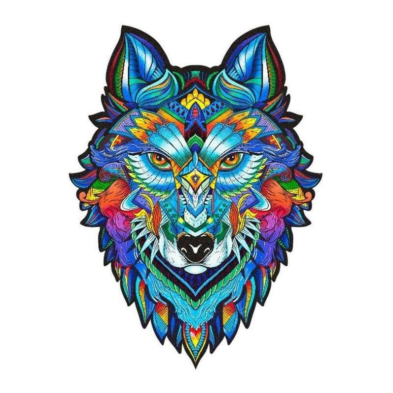 Alien Wood Majestic Wolf 2D Wooden Puzzle, , large image number 0