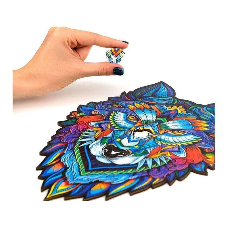 Alien Wood Majestic Wolf 2D Wooden Puzzle, , large image number 1