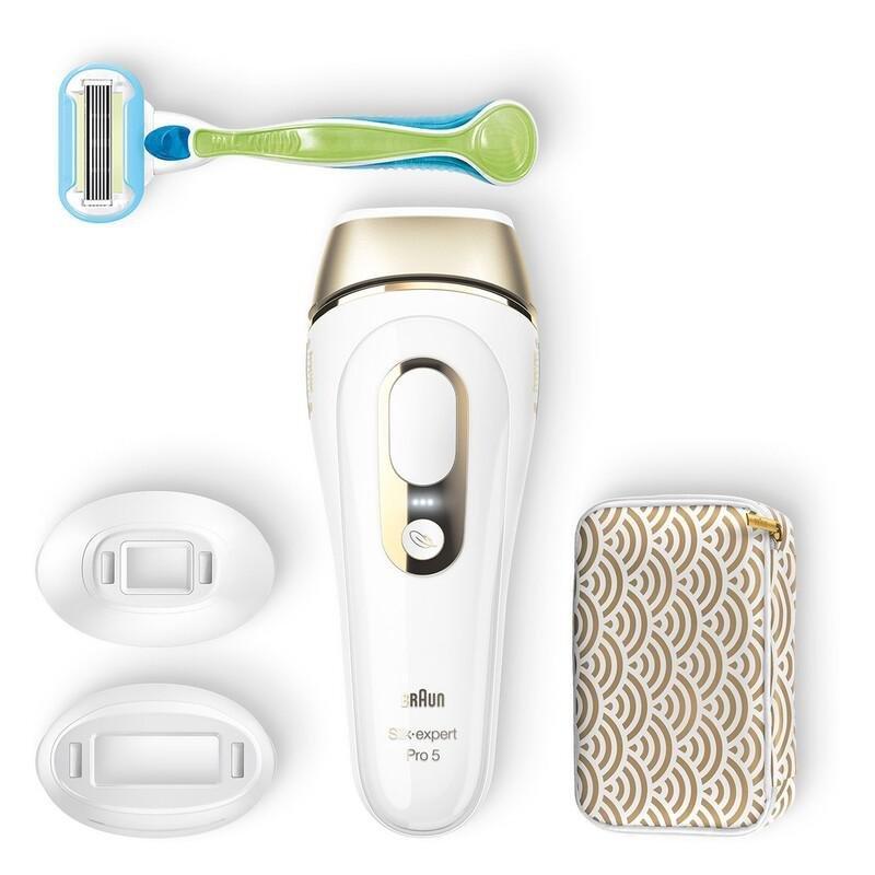 Braun PL5237 Silk-Expert Pro 5 IPL Hair Removal System with Wide Head/Precision Head/Venus Extra Smooth Razor/Premium Beauty Pouch, , large image number 2