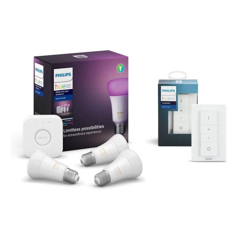 Philips Hue White and Color Ambiance Starter Kit + Philips Hue Dimmer Switch (Bundle), , large image number 0