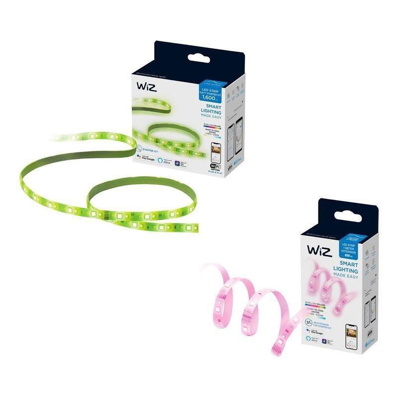WiZ LED Strip Starter Kit 2m Full Color + WiZ LED Strip Extension 1m Full Color (Bundle), , large image number 0