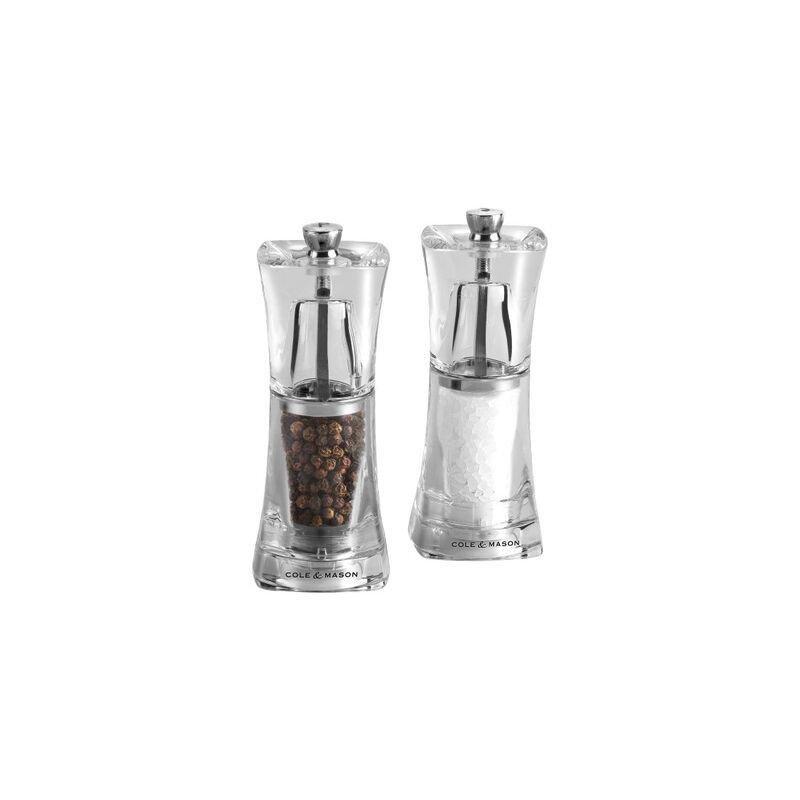 Cole & Mason Crystal Salt & Pepper Mill Set Acrylic 12.5cm, , large image number 0