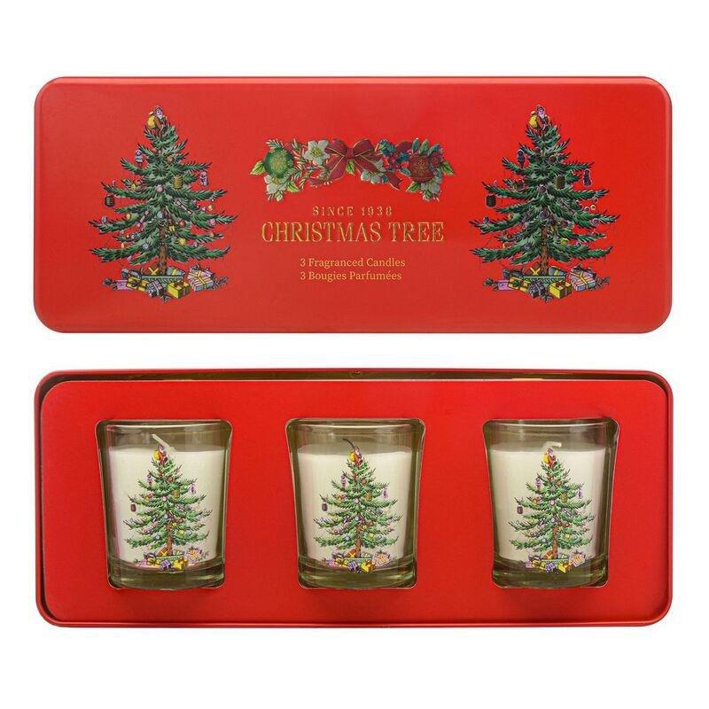 Wax Lyrical Christmas Tree 3 Fragranced Votive Gift Candle Set, , large image number 0