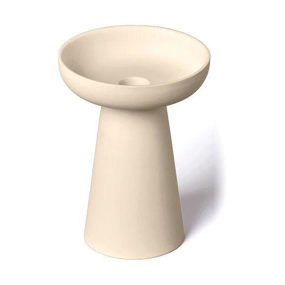 Aery Living Porcini Pillar & Taper Candle Holder Cream Matte Ceramic L, , large image number 0
