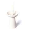 AERY - Aery Living Porcini Pillar & Taper Candle Holder White Ceramic (Size L)