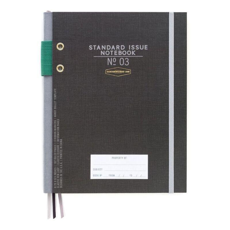 Gentlemen's Hardware Standard Issue 3 Black Planner (6.75 x 8.5 inches), , large image number 0