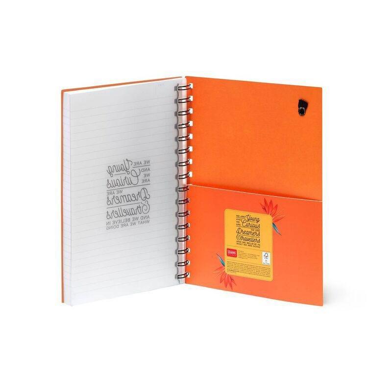 Legami Notebook With Spiral Large Lined - Yellow Tropical, , large image number 2