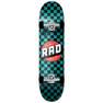 RAD - Rad Dude Crew Skateboard Checkers Black/Teal (7.25-Inch)