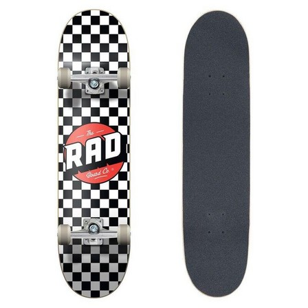 RAD - Rad Dude Crew Skateboard Checkers Black/ White (7.5-Inch)