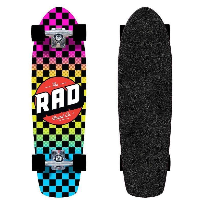 Rad Retro Roller Skateboard Checker - Neon Fade (7.9-Inch), , large image number 0