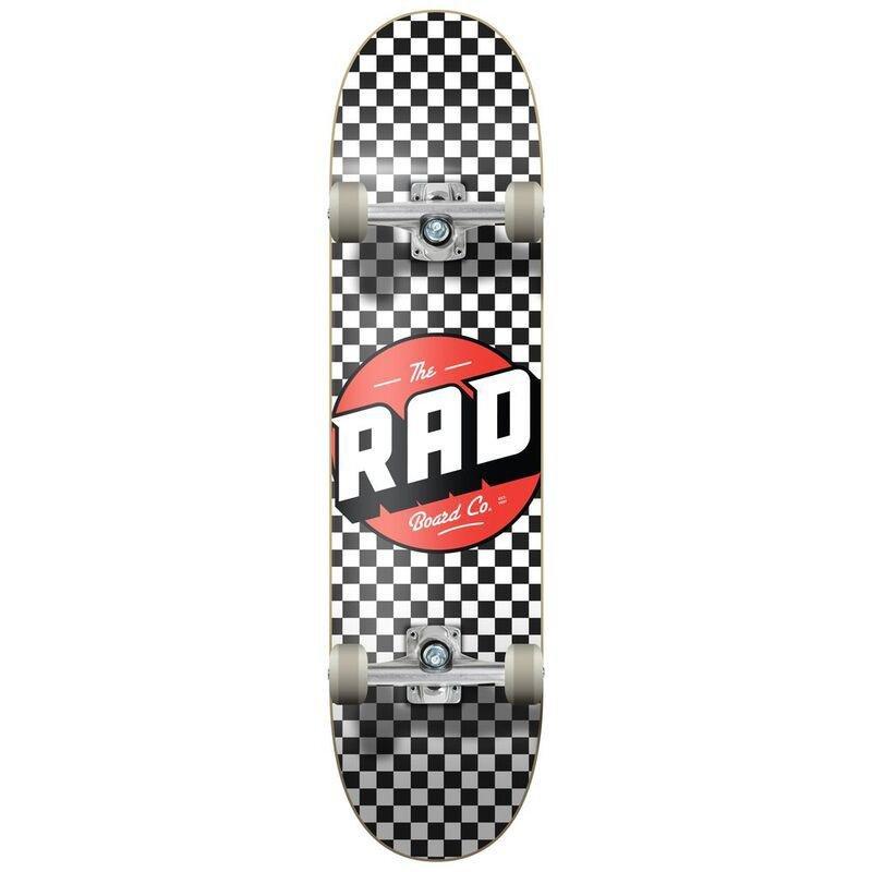 Rad Complete Progressive Skateboard Checkers Black/White (7.75-Inch), , large image number 0