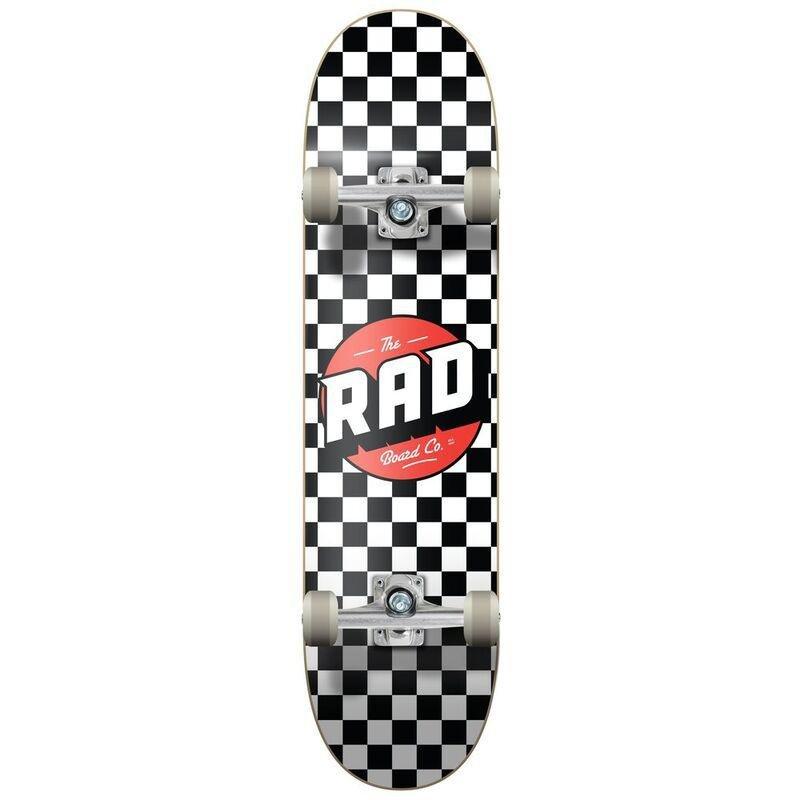 Rad Dude Crew Skateboard Checkers Black/White (7.75-Inch), , large image number 0