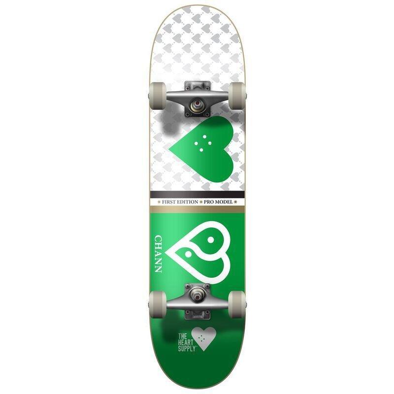 The Heart Supply Chris Chann Society Complete Skateboard Green (31-Inch x 7.75-Inch), , large image number 0