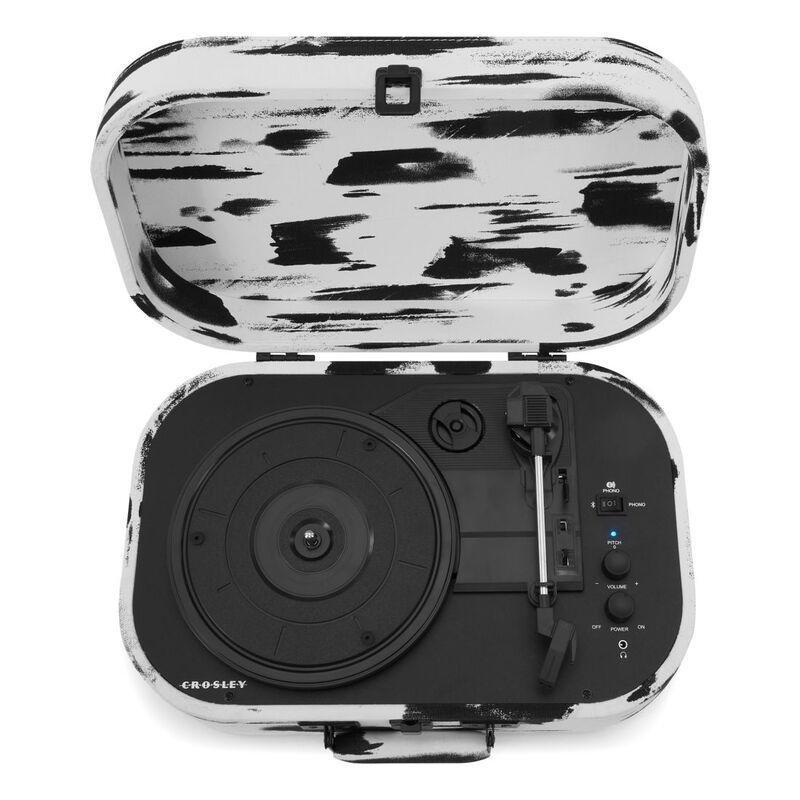 Crosley Discovery Bluetooth Belt-Drive Turntable with Built-In Speakers - Black & White, , large image number 2